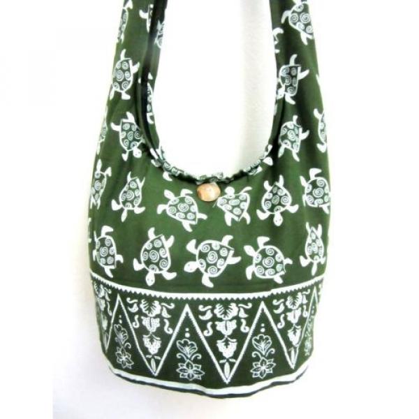 GREEN BEACH BAG SLING SHOULDER ADVENTURE SMALL TURTLE UNISEX HOBO YOGA CROSSBODY #2 image