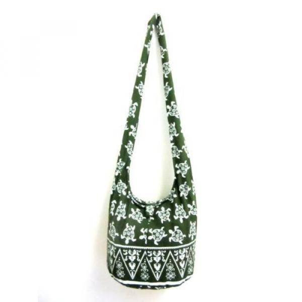 GREEN BEACH BAG SLING SHOULDER ADVENTURE SMALL TURTLE UNISEX HOBO YOGA CROSSBODY #3 image