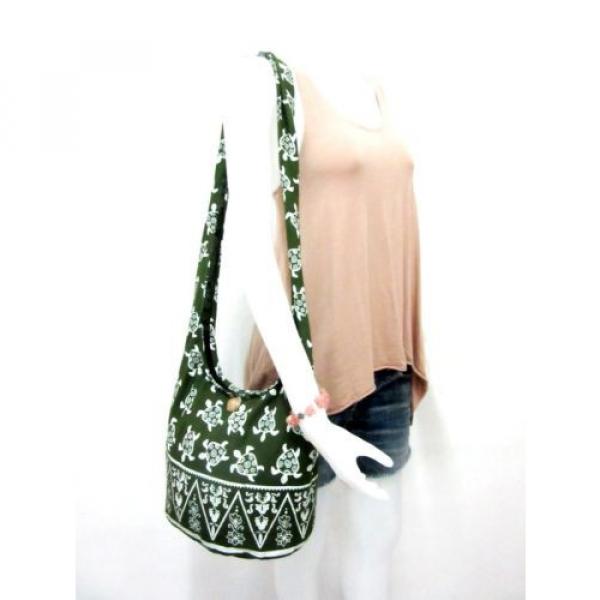 GREEN BEACH BAG SLING SHOULDER ADVENTURE SMALL TURTLE UNISEX HOBO YOGA CROSSBODY #4 image