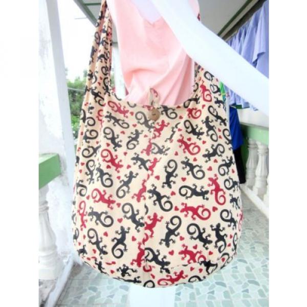 NEW GECKO HEART HOBO LIZARD SHOULDER BAG MESSENGER GYPSY CROSSBODY THAI BEACH #5 image