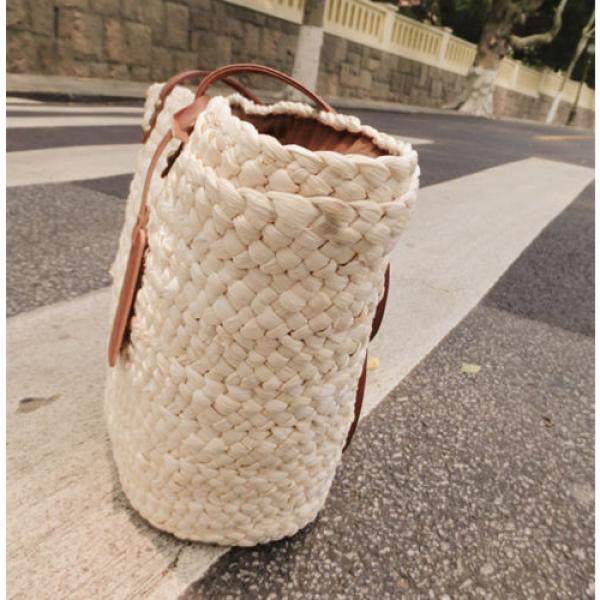 Fashion Women Summer High Quality Straw Bags Beach Tote Shoulder Bag Handbag #4 image