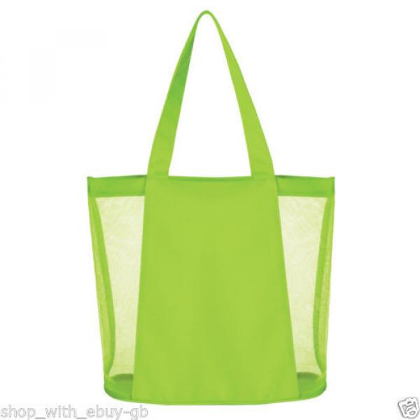 LADIES BEACH BAG / HANDBAG - BRIGHT MESH SUMMER SHOULDER TOTE SHOPPING SHOPPER #3 image