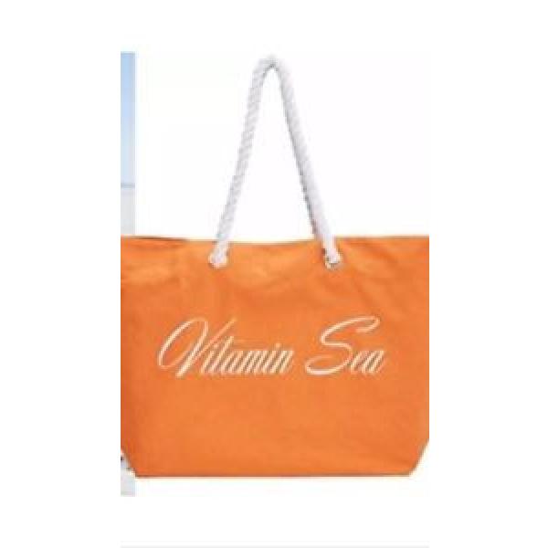 Trina Turk Beach Bag - Brand New Orange Vitamin Sea Canvas Summer #1 image