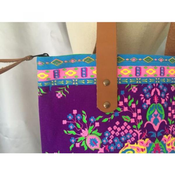 Printed Canvas Tribal Beach tote bag handmade summer Mandala purses Festival #3 image