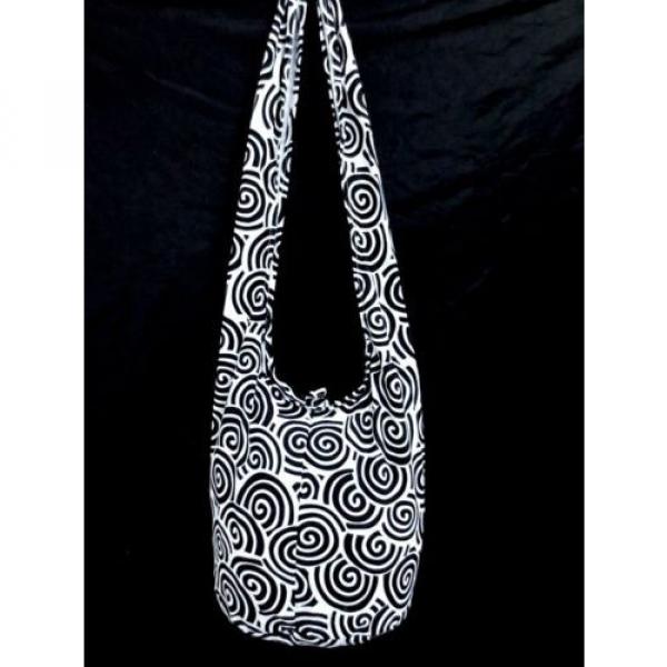 UNISEX SMALL WHITE SHOULDER BAG GYPSY BOHEMIAN PURSE THAI NEW HOBO BOHO BEACH #3 image